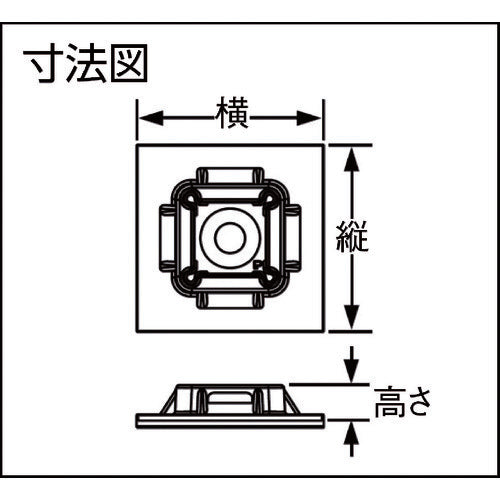 PANDUIT VHB粘着テープ付きマウントベース (100個入) SGABM30-AV-C300 1 袋