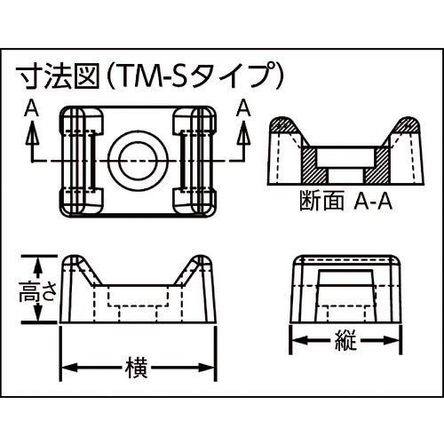 PANDUIT タイマウント 耐候性黒 (1000個入) TM1S6-M0 1 袋