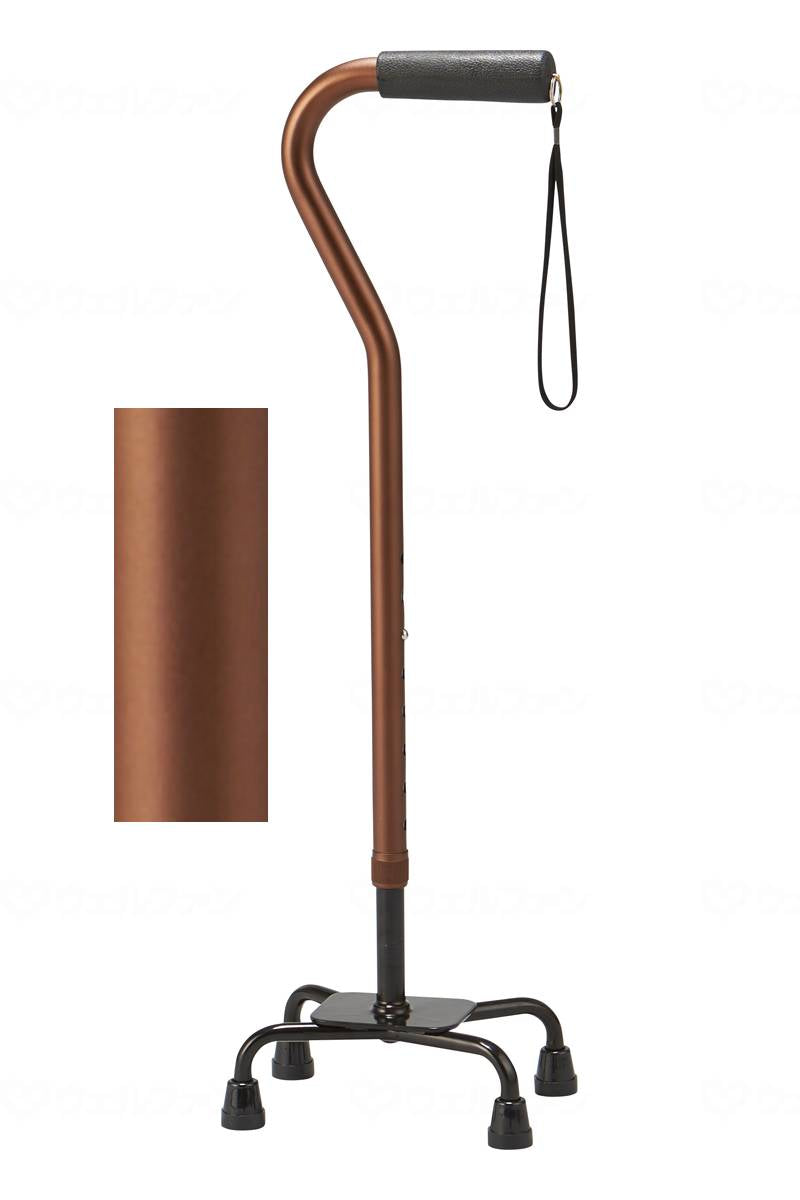 マキテックアルミ製4点支柱杖 ブラウン