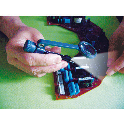 Light LED Light Magnifying Glass with Tweezers HE-08 1 pc