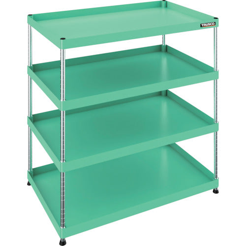 TRUSCO 【売り切り廃番】フレックスラック 1050X650XH1200 4段 ヤンググリーン FLWB-R944-YG 1 台