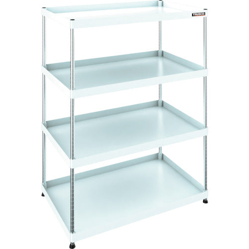 TRUSCO 【판매 폐번】플렉스 랙 1050X650XH1500 4단 화이트 FLWB-R1044-W 1대