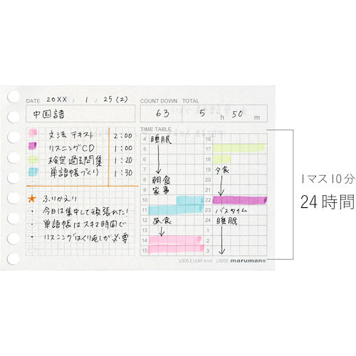 Maruman B7E Loose Leaf Time Planning L1438 1 Book