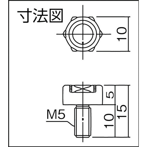 KANETEC Hexagonal permanent magnet holder with male thread KM-RB10 1 piece