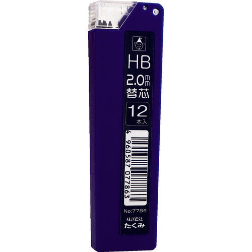 たくみ ノック式鉛筆 替芯 HB (1Pk(袋)=12本入) 7786 1 PK