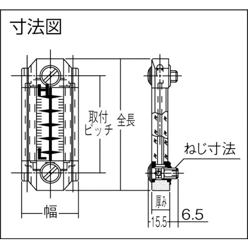 協和 長型オイルゲージ 目盛微細 全長75mm KDL-50 1 個
