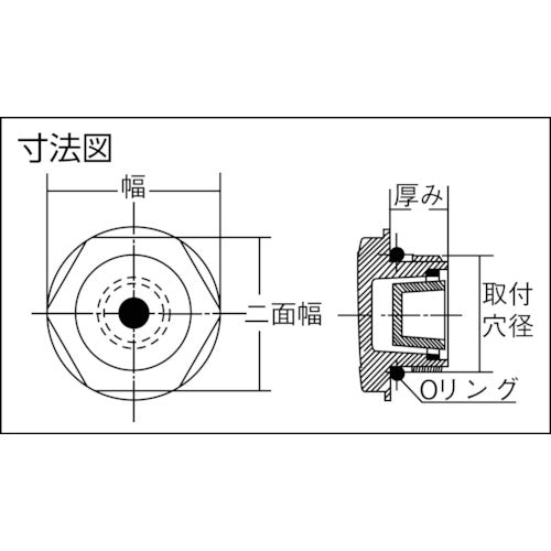 協和 ネジ付オイルゲージ KMS型35A型 穴径M35×2 KMS-35A-P2 1 個