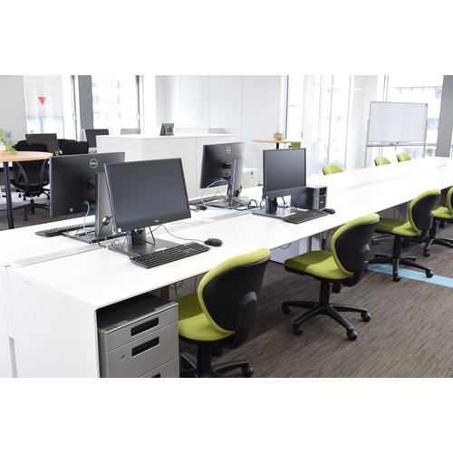 TRUSCO Office Chair with Armrests, Black, T-10A-BK, 1 Piece