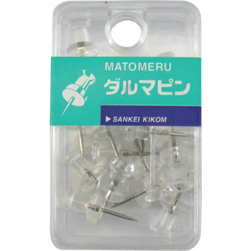 Sankei Daruma Pin, transparent (18 pieces) MPDR-01T 1 box