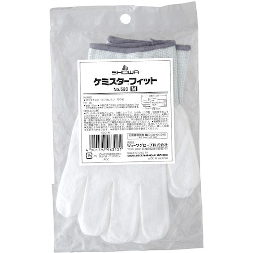 SHOWA Cut-Resistant Gloves No. 520 Chemister Fit White Medium Size NO520-M 1 Pair