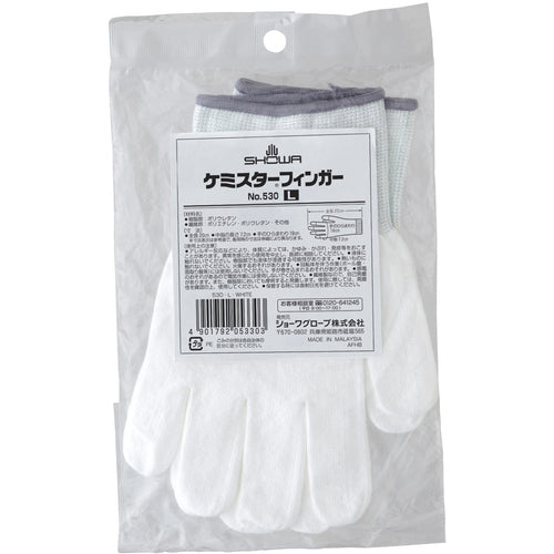SHOWA 내절창 장갑 No530 케미스터 핑거 화이트 L 사이즈 NO530-L 1 쌍