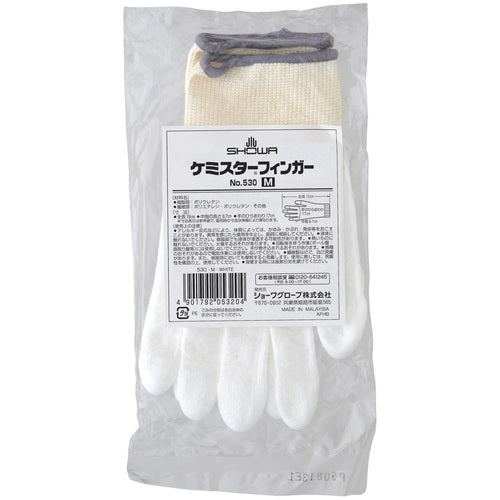 SHOWA 내절창 장갑 No530 케미스터 핑거 화이트 M사이즈 NO530-M 1 쌍
