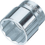 Super Socket Wrench Socket 12-sided (9.5 mm drive) Hexagonal Diagonal 19 mm NHS319 1 pc