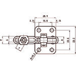 Super Downward Presser Toggle Clamp (Vertical Handle Type) Total Length: 76mm Clamping Force: 0.5kN TDV150F 1 pc