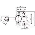 スーパー 下方押え型トグルクランプ(垂直ハンドル式) 全長:100mm 締付力:0.91kN フランジベース TDV250F 1 個