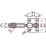 スーパー 下方押え型トグルクランプ(垂直ハンドル式) 全長:205mm 締付力:3.4kN フランジベース TDV650F 1 個