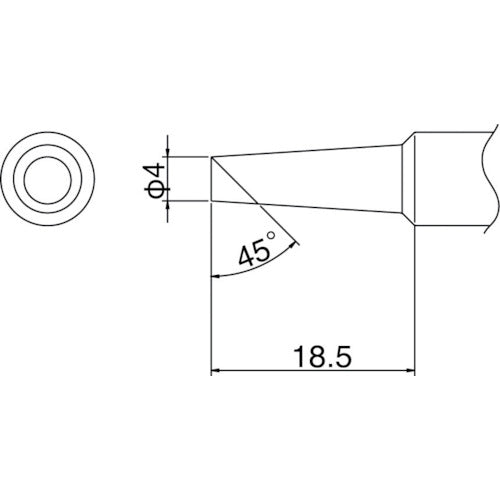 Hakko soldering tip 4C type T19-C4 1 piece