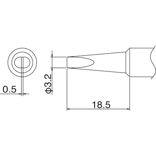 Hakko soldering tip 3.2D type T19-D32 1 piece