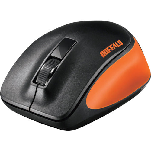 BAFFALO Wireless Blue LED 3 Button Premium Fit Mouse Orange BSMBW300MOR 1 pc