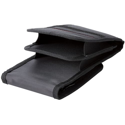 ELECOM Smartphone Carrying Pouch, 3-Way Attachment, Double Pocket, S Size, Black, P-04CC2BK, 1 pc