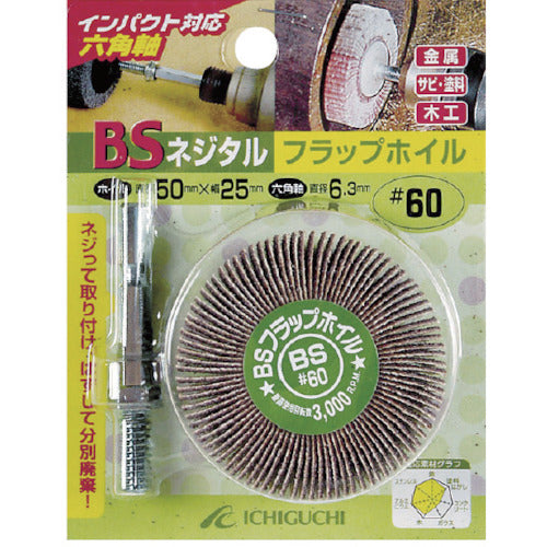 BS Nejital-Flap Wheel (Hexagonal Shaft) 30X25/6.3 #120 50506 1 pc