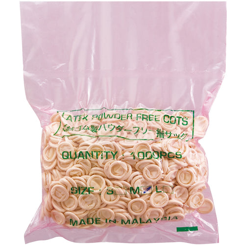 Sanko Natural Rubber Powder-Free Finger Cots, Size S, 904320, 1 PK