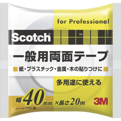 3M 스카치 일반용 양면 테이프 40mm×20m PGD-40 1권