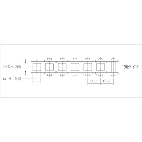 KANA ローラーチェーン フィットリンク 50−64L(JL付) リベット形 FT50-64J 1 本
