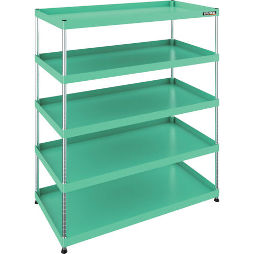 TRUSCO 【売り切り廃番】フレックスラック 1200X600XH1500 5段 ヤンググリーン FLWB-R1055-YG 1 台