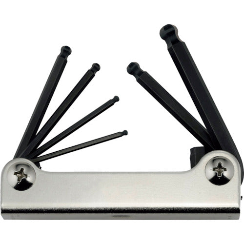 미트로이 접이식 할로우 렌치 세트 볼 포인트 6 개 세트 HW600MB 1 S