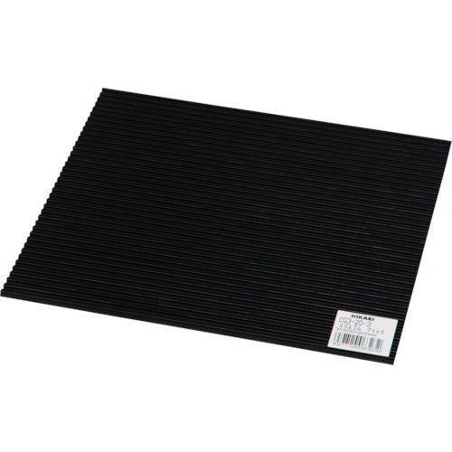 Light Striped Rubber Black 200 x 200 x 3mm CG3-20-3 1 sheet
