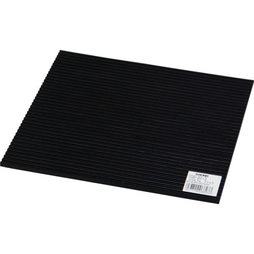 Light Striped Rubber Black 200 x 200 x 5mm CG6-20-3 1 sheet