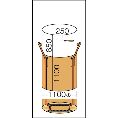 요시노 컨테이너 가방 원형 라미 첨부 YS-CB-L1000A 1개