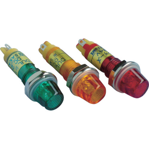 サカズメ 防水・防滴(IP65)超高輝度LED表示灯DUL−7H−IP 橙φ7 DUL-7H-IP-DC24V-O/O 1 個