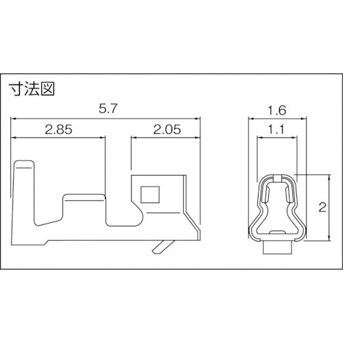JST EHコネクタ用コンタクト (100個入) BEH-001T-P0.6 1 袋