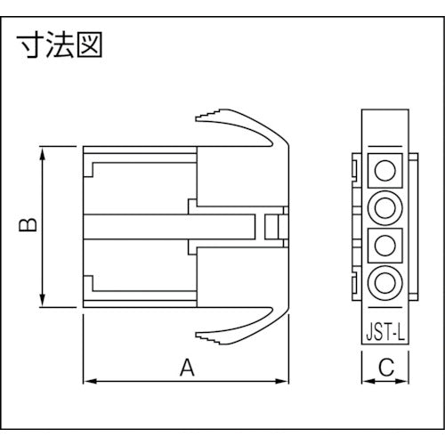 JST ELコネクタ用ハウジング リセプタクル 100個入り ELR-09V 1 袋