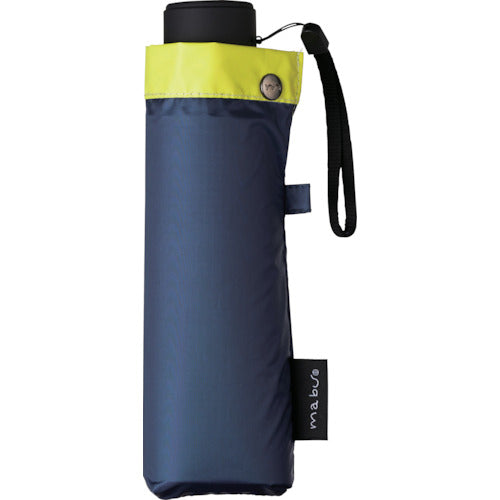 mabu 晴雨兼用100%遮光ハンディミニ for MEN インディゴ×ライム SMV-41074 1 本