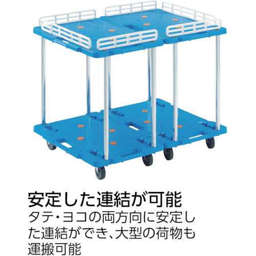 TRUSCO 樹脂製台車 ルートバン 2段式 370X500 緑 MPB-502-GN 1 台