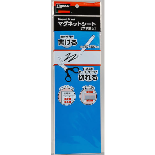 TRUSCO Magnetic Sheet Matte 100 x 300 Blue MS-N1-B 1 Sheet