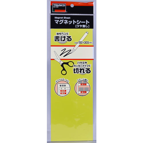 TRUSCO Magnetic Sheet Matte 100 x 300 Yellow MS-N1-Y 1 Sheet