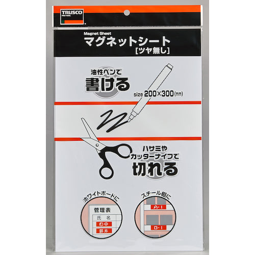 TRUSCO Magnetic Sheet Matte 200 x 300 White MS-N2-W 1 Sheet