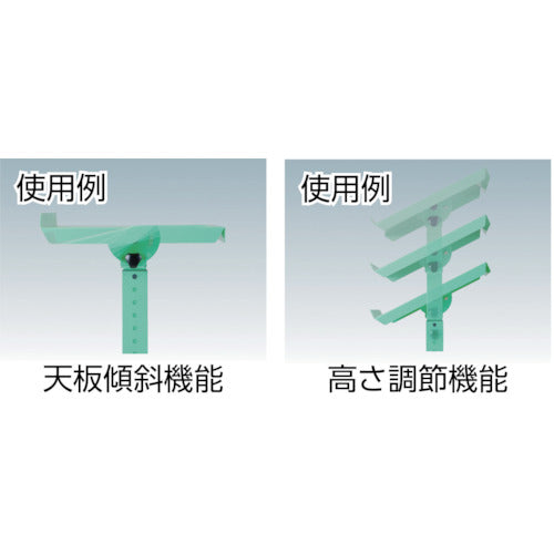 TRUSCO ワークサポートスタンド キャスター付 ヤンググリーン色 WS-1C-YG 1 台