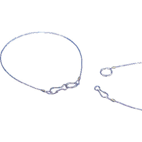 TRUSCO 매달기용 로프 스테인리스제 5개 1조 0.7Ф×400mm T860-02 1조