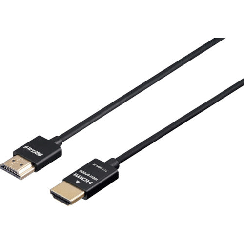 BAFFALO 이더넷 대응 HIGH SPEED HDMI 케이블 슬림 타입 5.0m 블랙 BSHD3S50BK 1개