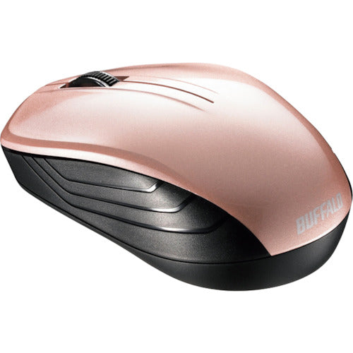 BAFFALO 무선 블루 LED 3 버튼 표준 마우스 베이지 핑크 BSMBW107BP 1 개