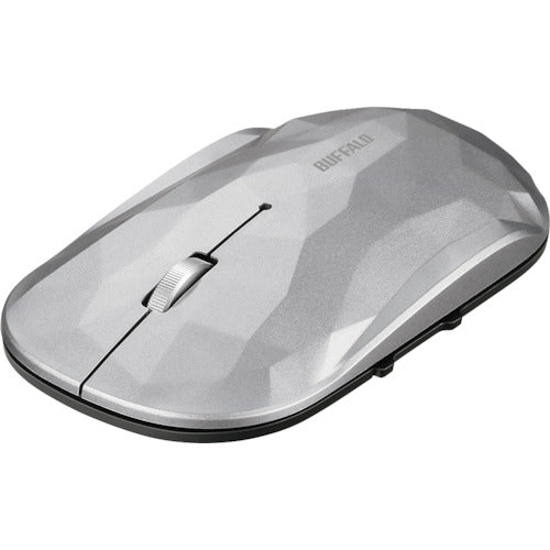 BAFFALO Thin 5-Button Wireless Blue LED Mouse Geometry Silver BSMBW530GSV 1 pc