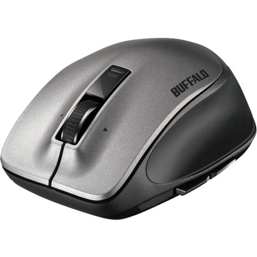 BAFFALO Wireless Laser Premium Fit Mouse, Medium Size, Black, BSMLW500MBK, 1 pc