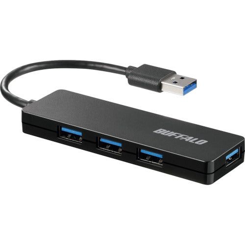 BAFFALO USB 3.0 4-port bus-powered hub, black, BSH4U120U3BK, 1 piece