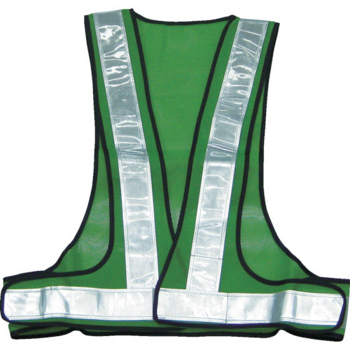 쓰리 라이크 패트 베스트 타입 III 그린 / 백 반사 A-0605-GN 1 착용