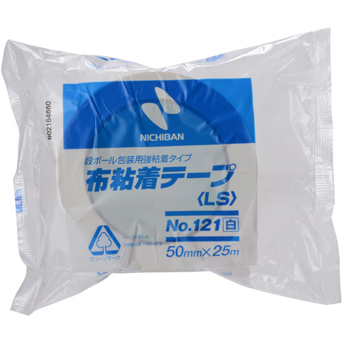 ニチバン 布粘着テープ121(シロ) 50mmX25m 1215-50 1 巻